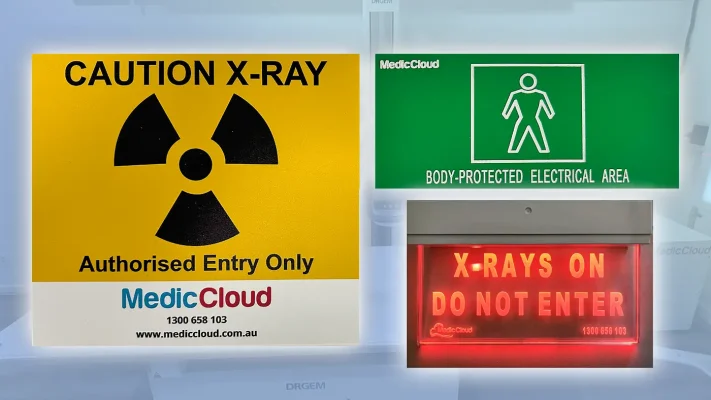 X-ray room signage