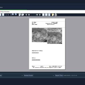 Vet X-ray System Report Print